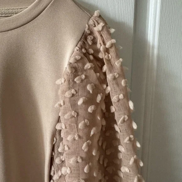 Mittoshop Unique Top, S, Round Neck, Slipover, Sheer Sleeves NWOT - Picture 2 of 7